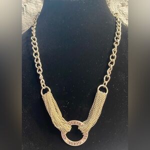 Signed Guess Vintage Jewelry Necklace, Medallion and Extender